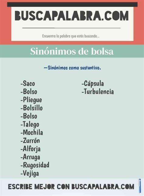 Sinónimo de bolsa .